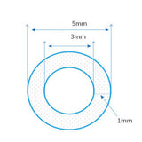 Stirlingkit 3mm ID x 5mm OD 1M Heat-resistant Peristaltic Pump Silicone Rubber Tubing Hose, view 6