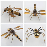 Stirlingkit 3PCS Steampunk Mini Insect Metal Model Home Decoration, view 4