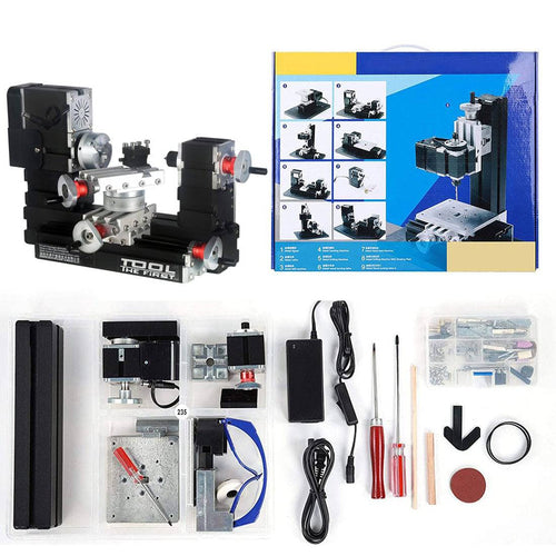 Stirlingkit 4 In 1 Wire Saw Wood Lathe Sand Mill Handheld Micro Machine Tool DIY Assembly Kit 100PCS+