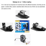 Stirlingkit 4 In 1 Wire Saw Wood Lathe Sand Mill Handheld Micro Machine Tool DIY Assembly Kit 100PCS+, view 5