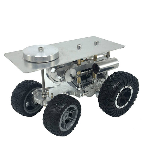 Stirlingkit 4 Wheels Stirling Engine Powered Tractor Model Physical Experiment Toy Education