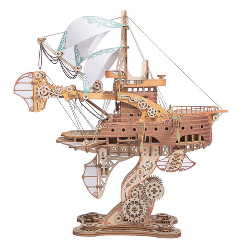 Stirlingkit 421PCS Steampunk Victorian Fantasy Spaceship Wooden Puzzle Toy