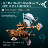 Stirlingkit 421PCS Steampunk Victorian Fantasy Spaceship Wooden Puzzle Toy, view 4