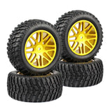 Stirlingkit 4Pcs Metal Off-road Rally Tyres with 12mm Adapter for HPI WR8 HSP 1/10 94177 94170 94118 RC Model Car, view 2
