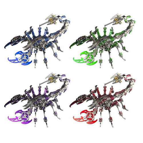 Stirlingkit 4pcs Scorpions DIY Animal 3D Metal Model Kits for Adult