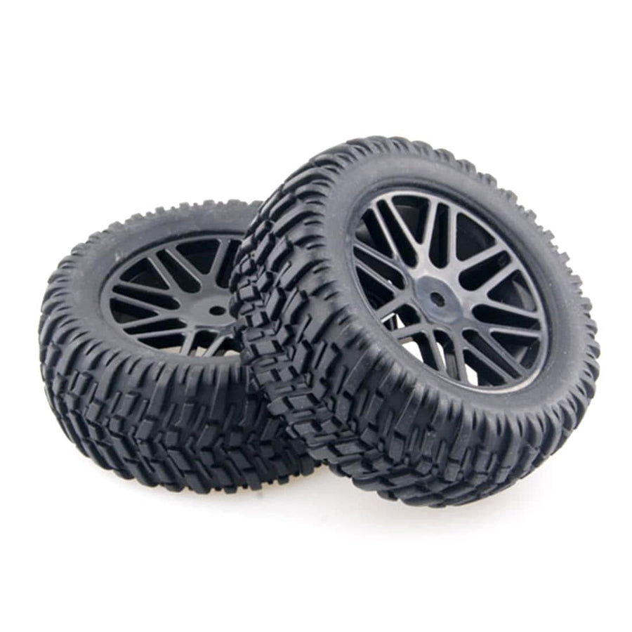 Stirlingkit 4Pcs Tyres with 12mm Adapter for HSP 1/10 94155 94170 94118 RC Short-Course Truck Rally Car