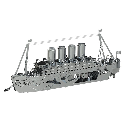 Stirlingkit 50PCS Lost At Sea Mechanical Steamship 3D Assembly Model