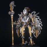 Stirlingkit 513Pcs DIY Metal Mechanical Mecha Puzzle Model Kit 3D Assembly Pawns Jigsaw Crafts - Guan Yu, view 2