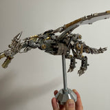 Stirlingkit 600CS DIY Mechanical Steampunk Western Dragon with Wing Assembly 3D Metal Model Kits, view 6
