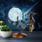Stirlingkit 627PCS Mechanical Wasp Metal Model Kits with Planet Moon Lamp, view 2