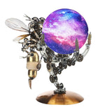 Stirlingkit 627PCS Mechanical Wasp Metal Model Kits with Planet Moon Lamp, view 4