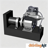 Stirlingkit 6cc See-Through Single Cylinder SOHC Engine Model Kits STEM Toy, view 2