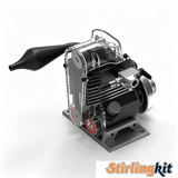 Stirlingkit 6cc See-Through Single Cylinder SOHC Engine Model Kits STEM Toy, view 4