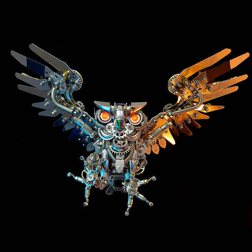 Stirlingkit 700+PCS Steampunk Owl DIY Assembly Model Building Kits