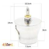Stirlingkit 75 x 140mm 450ml Anti Explosion Leak Proof Stainless Steel Lab Alcohol Burner Lamp for Stirling Engine External Combustion Engine Model, view 3