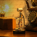 Stirlingkit 78Pcs DIY Metal Mechanical Mini Night Light Lamp Man Assembly Model Kit, view 5