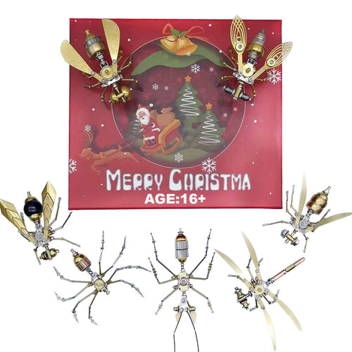 Stirlingkit 7PCS/SET 3D DIY Mini Steampunk Mini Metal Insects Model Kits Christmas