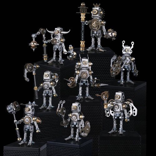 Stirlingkit 8PCS DIY Metal Mechanical Saint 3D Model Assembly Educational Toy Kit