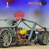 Stirlingkit 8th Scale Supra RC Sports Car for Semto 2 Cylinder Engine Model Project Officially Authorized by Scale Addiction, view 4