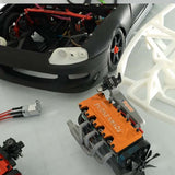 Stirlingkit 8th Scale Supra RC Sports Car for TOYAN FS-L400 Inline 4 Cylinder Engine Model Project Officially Authorized by Scale Addiction, view 5