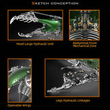 Stirlingkit Adavanced 1014PCS+ Mechanical Green Dynastes Beetle 3D Metal DIY Assembly Kits Toys, view 6