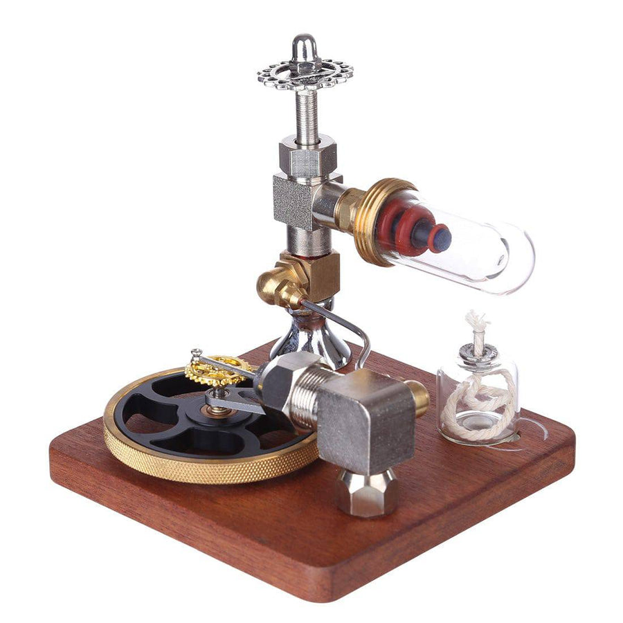 Stirlingkit Adjustable Speed Stirling Engine Model with Horizontal Flywheel Experiment Toy