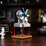 Stirlingkit Air-Cooled Metal Vertical Stirling Engine with Flywheel Fan Model Education Toy, view 2