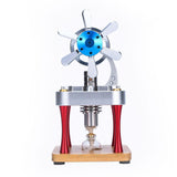 Stirlingkit Air-Cooled Metal Vertical Stirling Engine with Flywheel Fan Model Education Toy, view 3