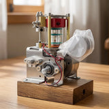 Stirlingkit Alcohol-Powered Transparrent 16cc Four-Stroke Engine Model for Teaching Demonstration, view 5
