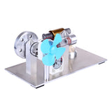 Stirlingkit All Metal Mini Hot Air Stirling Engine Motor Model Educational Toy Kits with Fan and Bulb, view 4