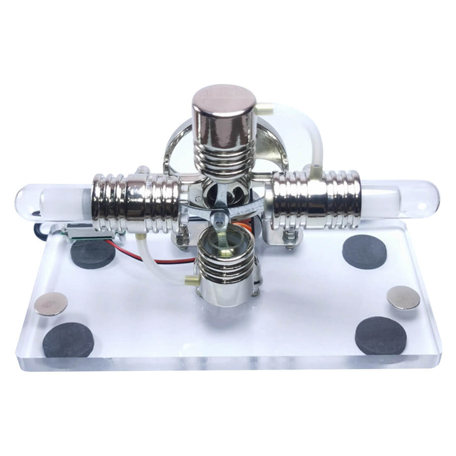 Stirlingkit Alpha Hot Air Horizontal Opposed Generator Stirling Engine Model Science Toy