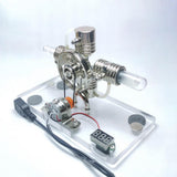 Stirlingkit Alpha Hot Air Horizontal Opposed Generator Stirling Engine Model Science Toy, view 2