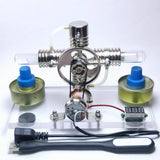 Stirlingkit Alpha Hot Air Horizontal Opposed Generator Stirling Engine Model Science Toy, view 5