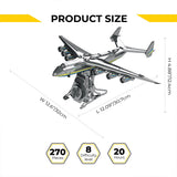Stirlingkit AN-225 MRIYA Aircraft Model Kit Stainless Steel 3D Metal Puzzle for Aviation Lovers, view 5