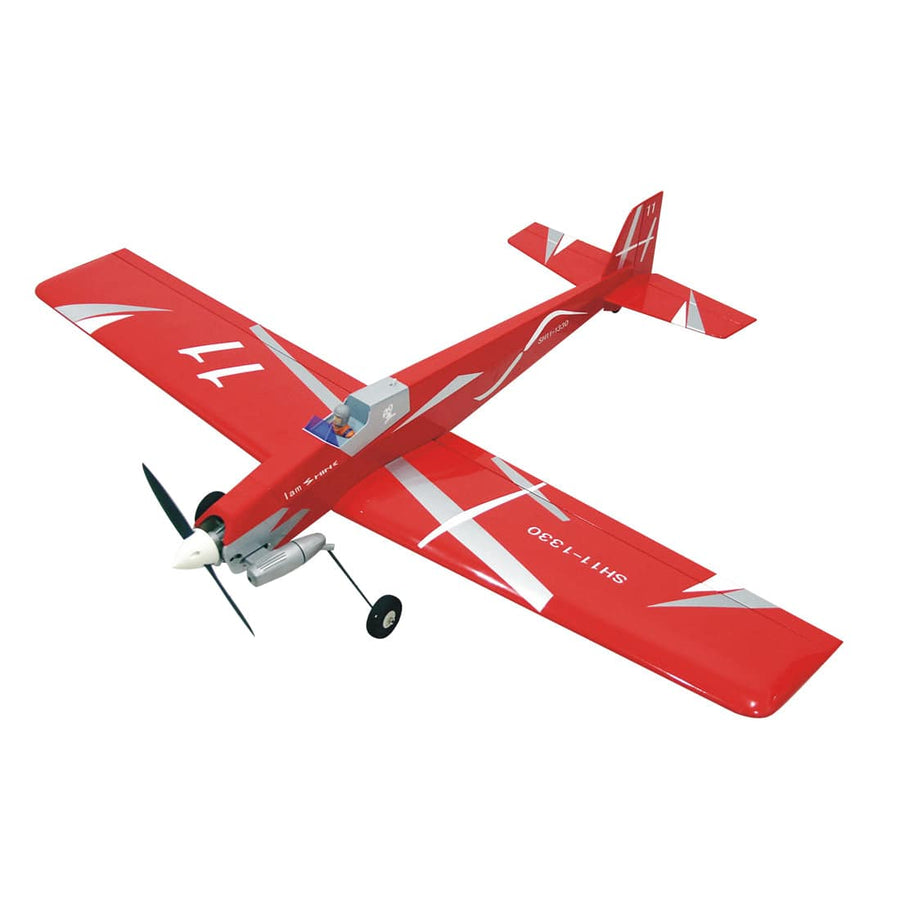 Stirlingkit Assembly 1330mm Wingspan Electric Sport Plane Balsa Wooden Airplane KIT SH11-1330 - Red