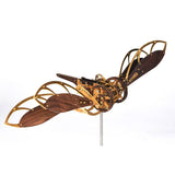 Stirlingkit Assembly Metal Solid Wood 3D Dynamic Delicate Mechanical Mystery Aircraft Model Kit for Adult, view 3