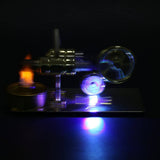 Stirlingkit Assembly Single Cylinder Stirling Engine Generator DIY Model - Golden, view 2