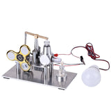 Stirlingkit Balance Type Hot Air V2 Stirling Engine Generator with Luminous Gyroscope Bulb Experiment Toy, view 2