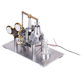 Stirlingkit Balance Type Hot Air V2 Stirling Engine Generator with Luminous Gyroscope Bulb Experiment Toy, view 3