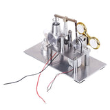 Stirlingkit Balance Type Hot Air V2 Stirling Engine Generator with Luminous Gyroscope Bulb Experiment Toy, view 5