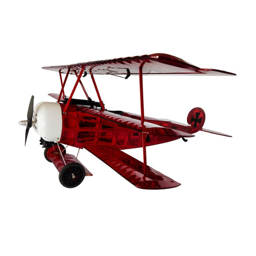 Stirlingkit Balsa Wood RC Biplane Electric Trainer Fixed-wing Aircraft Assembly 770mm ARF - Red