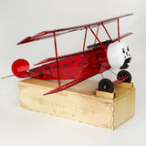 Stirlingkit Balsa Wood RC Biplane Electric Trainer Fixed-wing Aircraft Assembly 770mm ARF - Red, view 4