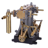 Stirlingkit Brass 2 Cylinders Mini Reciprocating Steam Engine with Reversing Gear for RC Ship Boat, view 4