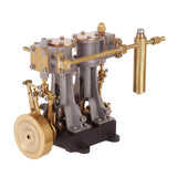 Stirlingkit Brass 2 Cylinders Mini Reciprocating Steam Engine with Reversing Gear for RC Ship Boat, view 5