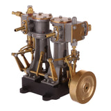 Stirlingkit Brass 2 Cylinders Mini Reciprocating Steam Engine with Reversing Gear for RC Ship Boat, view 6