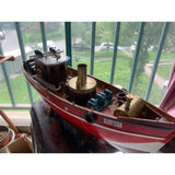 Stirlingkit Brass Single-cylinder Mini Steam Engine Set with Gearbox Boiler for 50cm RC Ship, view 2