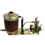 Stirlingkit Brass Single-cylinder Mini Steam Engine Set with Gearbox Boiler for 50cm RC Ship, view 3