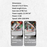 Stirlingkit Brushless DC Propeller Motor 12N14P 3-Blade Electromagnetic Coil Motor 1000-1500r/min, view 4