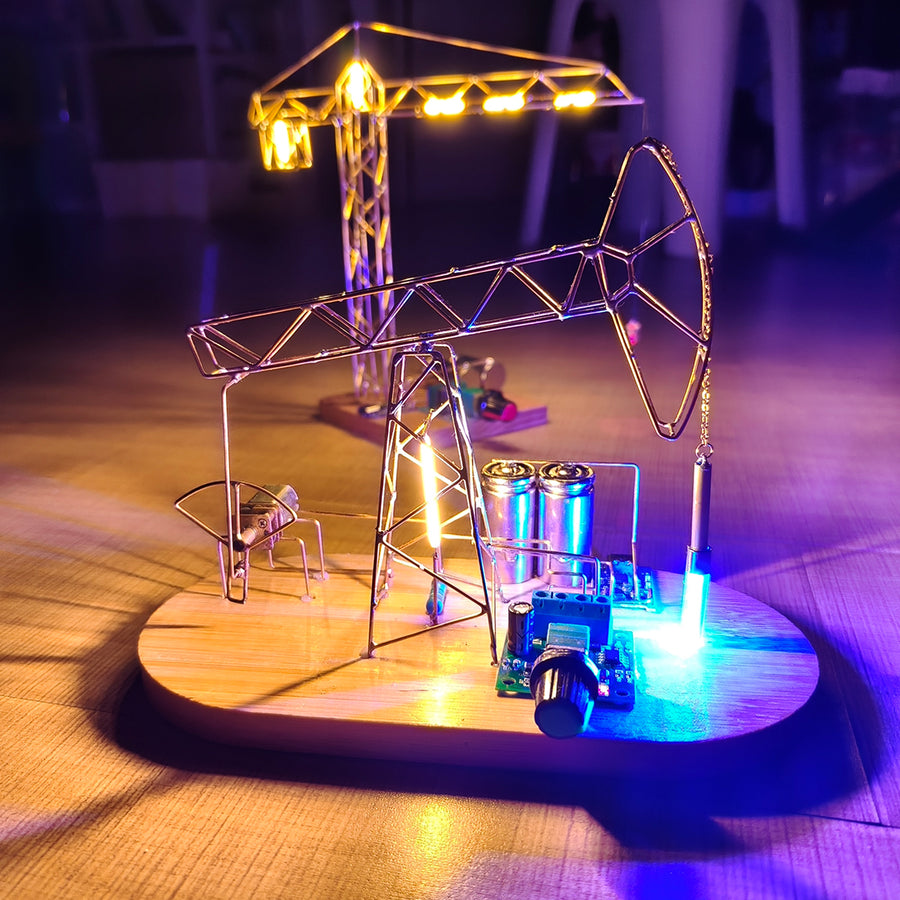 Stirlingkit Build a Tiny Oil Pumpjack for Your Desk Nodding Donkey Circuit Sculpture