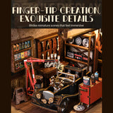 Stirlingkit Build Your Own Miniature Mechanic Shop Garage – Auto Repair 3D Wooden House Book Nook Kit (374 PCS), view 5